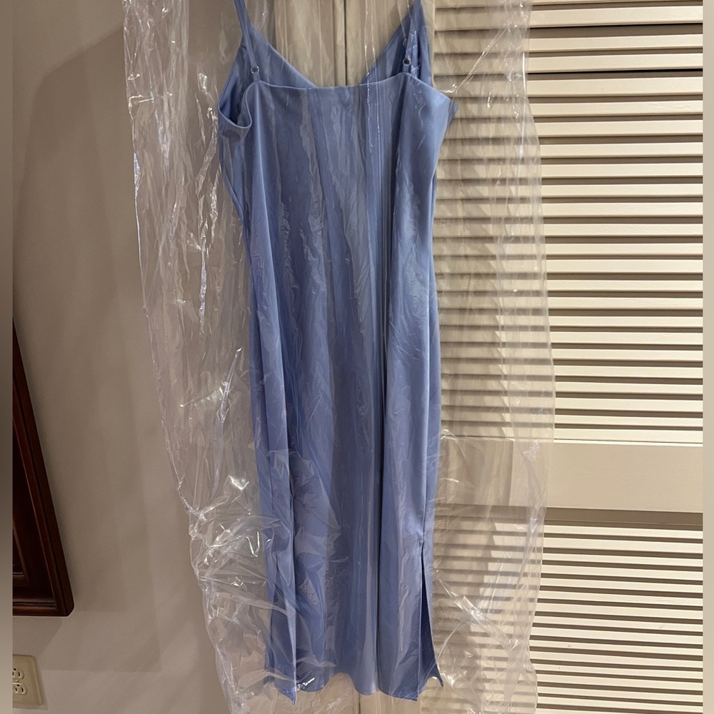 Gianni Bini Silk Midi Dress - Blue NWOT - Picture 3 of 5
